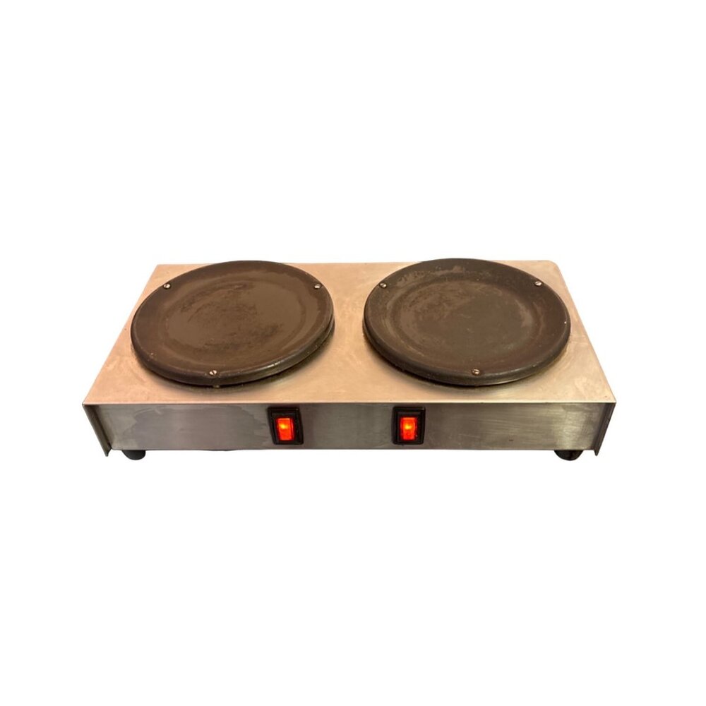Newco Enterpr. Inc Double Burner Hot Plate Model 132 120V 200W Stainless Steel I